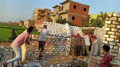 إزالة 3 حالات تعدٍ على الأرض الزراعية بمساحة 475 م بكفر الشيخ