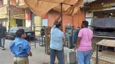 حملات مكبرة لرفع الإشغالات بمركز بني مزار بالمنيا