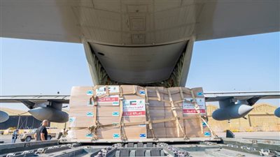 إقلاع الطائرة الإغاثية الخامسة من الجسر الجوي الكويتي متوجهة لمطار العريش