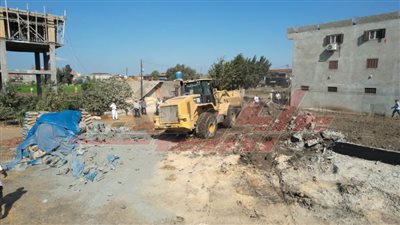 تنفيد 4 قرارات إزالة تعديات على الأراضي الزراعية ببيلا في كفر الشيخ
