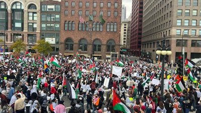 مظاهرة حاشدة في واشنطن تنديدا بالعدوان على الشعب الفلسطيني