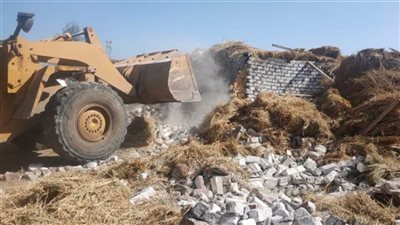 إزالة 33 حالة تعدٍ على الأراضي الزراعية و10 مخالفات بناء بالغربية