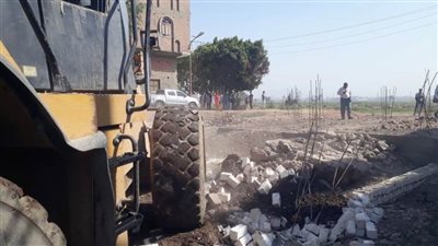 إزالة 20 حالة تعدٍ على الأراضي الزراعية والبناء المخالف على مساحة فدان و19 قيراطًا بسوهاج والمنشاه