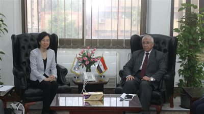 رئيس البحوث الزراعية يستقبل نائب رئيس الأكاديمية الصينية للعلوم