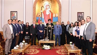 البابا تواضروس يستقبل المرشح الرئاسي 