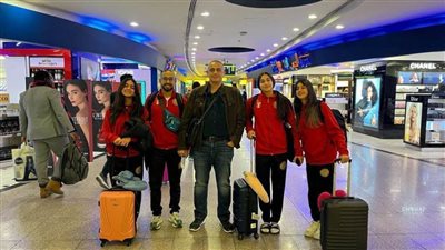 منتخب آنسات الترامبولين يغادر إلى إنجلترا للمشاركة في بطولة العالم