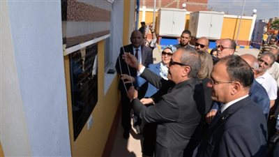 افتتاح محطة رفع الصرف الصحي الفرعية بقرية الحجاز 