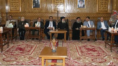 الحملة الانتخابية للمرشح الرئاسي حازم عمر في زيارة لمطرانية طموه بالجيزة 