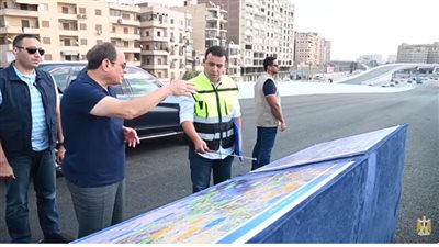 تفقد الرئيس السيسي أعمال تطوير طرق ومحاور بالقاهرة الكبرى يتصدر اهتمامات الصحف