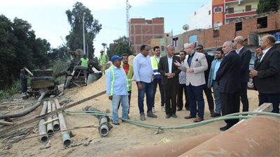 تسريع وتيرة الأعمال بمشروع كوبري أشمنت الجديد على الإبراهيمية بمركز ناصر