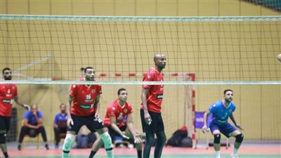 رجال طائرة الأهلى يفوز على بتروجت بالدوري 