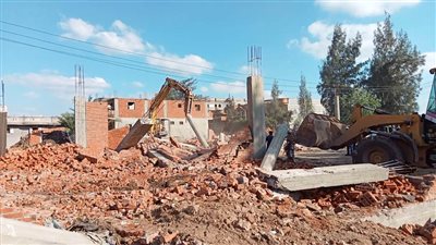 إزالة 61 حالة تعدٍ على الأراضي الزراعية وأملاك الدولة بالبحيرة