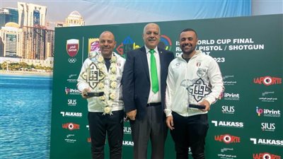 رئيس الاتحاد المصري للرماية يهنئ عبدالعزيز وعزمي محيلبة بالنتائج التاريخية بالمونديال