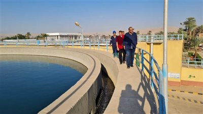 رئيس مياه سوهاج يتفقد محطة مياه نيدة السطحية ومجمع الورش