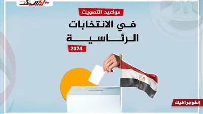 إنفوجراف | مواعيد التصويت فى الانتخابات الرئاسية 2024