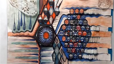 تصميمات سارة الدبوسي في العمق بقاعة زياد بكير بدار الأوبرا المصرية