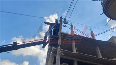 صيانة مستمرة لأعمدة الإنارة بالطرق الرئيسية والفرعية بكفر الشيخ