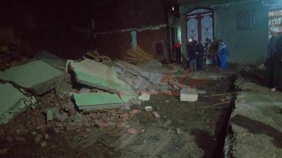 انهيار غرفتين من الطوب اللبن أثناء حفر أساسات منزل بالدقهلية