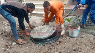 تطهير شبكات صفايات الأمطار والصرف الصحي ورفع الإشغالات بكفر الشيخ