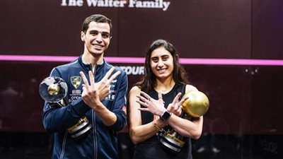 النشرة الرياضية .. الشربيني وفرج في صدارة الإسكواش وحقيقة مفاوضات الأهلي مع جوناثان سواه