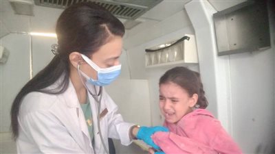 علاج 2075 فى قافلة حياة كريمة بسدمنت الجبل بني سويف