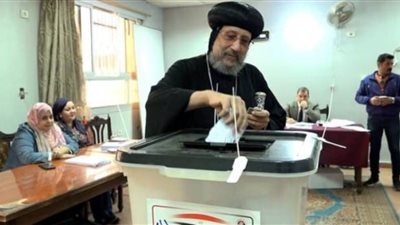 رئيس المركز الثقافي القبطي يدلي بصوته في الانتخابات الرئاسية