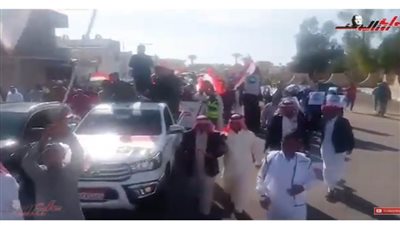 شيوخ وقبائل نويبع خلال مسيرة إلى لجنة الإقتراع بجنوب سيناء