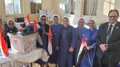 راهبات قلب يسوع في الإسكندرية يدلن بأصواتهن في الانتخابات الرئاسية