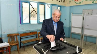 محسن صلاح رئيس نادي المقاولون العرب يُدلي بصوته في الانتخابات الرئاسية