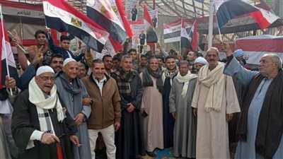 مسيرات حاشدة للمشاركة في الانتخابات الرئاسية بأطفيح بالجيزة