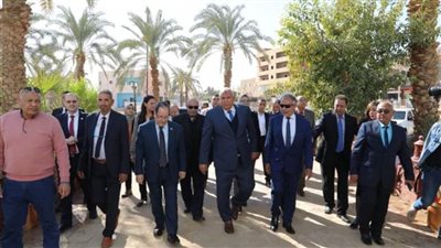 محافظ الوادي الجديد يتفقد أعمال إنشاء أحدث منتج طبي استشفائي