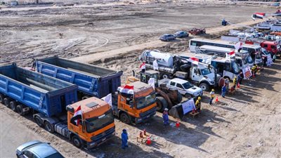 تنفيذ اصطفاف السيارات والمعدات لمجابهة الأمطار والسيول في محافظتي البحر الأحمر ودمياط