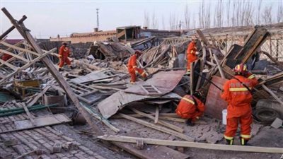  مصرع 116 شخصا جراء زلزال قوي ضرب مناطق شمال غربي الصين