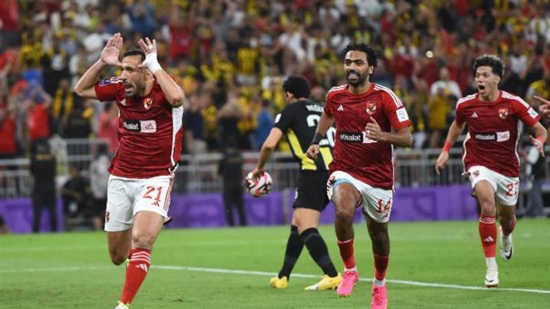 فرحة لاعبي الأهلي