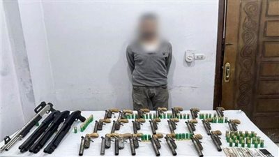 تفاصيل ضبط عنصر إجرامي يدير وكرًا لتجارة الأسلحة والذخائر بالدقهلية 