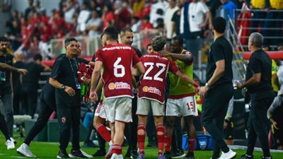 بالصور| فرحة لاعبي الأهلي بعد هدف الوصول لنهائي كأس السوبر