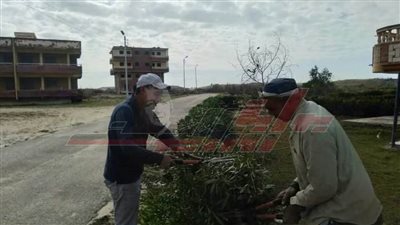 تنظيف وتجميل شواطئ مصيف بلطيم بكفر الشيخ 