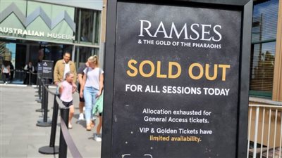 معرض رمسيس وذهب الفراعنة يشهد إقبالًا كبيرًا بأسترااليا