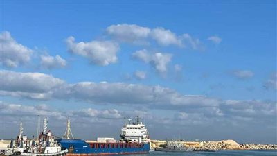 سفينة مساعدات تركية تصل إلى ميناء العريش البحري