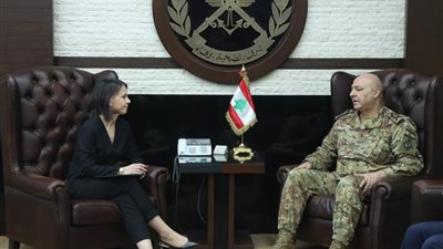 قائد الجيش اللبناني يبحث مع وزيرة الخارجية الألمانية التطورات على الحدود الجنوبية