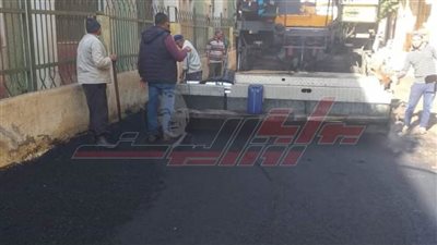 استمرار رصف شارع 