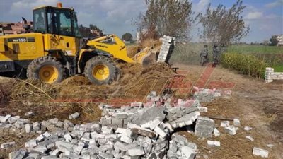 تنفيذ 13 قرار إزالة تعديات علي الأراضي الزراعية بكفر الشيخ