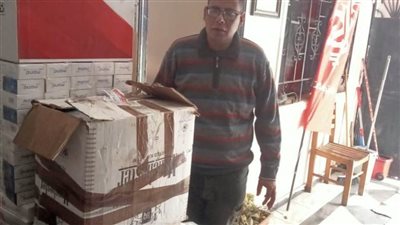 مصادرة  ٣٩٤٠ علبة سجائر متنوعة مجهولة المصدر بالمنتزه