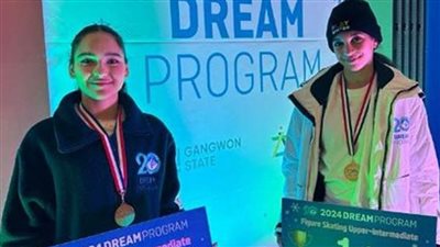 اتحاد التزحلق الفني على الجليد يحصد ميداليتين بالمسابقة الدولية بكوريا الجنوبية