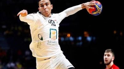 مهاب سعيد نجم منتخب اليد رجل مباراة مصر والكونغو