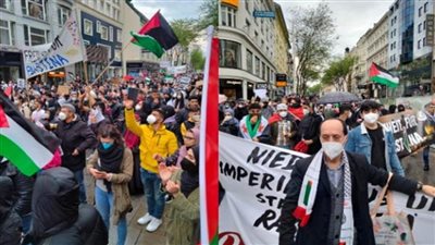 الجاليات العربية في النمسا تتظاهرون في وسط فيينا تضامنا مع غزة