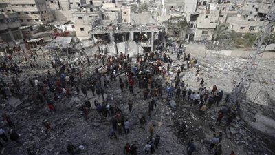 استشهاد أربعة فلسطينيين جراء قصف إسرائيلي على مخيم النصيرات وسط قطاع غزة