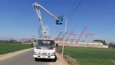 إجراءات مكثفة لرفع كفاءة منظومة الإنارة العامة بكفر الشيخ 