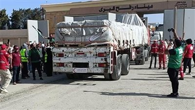 دخول قافلة مساعدات سعودية عبر معبر رفح إلى قطاع غزة
