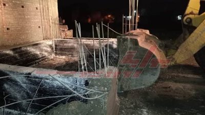 إزالة شدات خشبية وسملات خرسانية بمدينة فوه بكفر الشيخ 